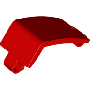 red technic panel curved 3 x 5 x 3