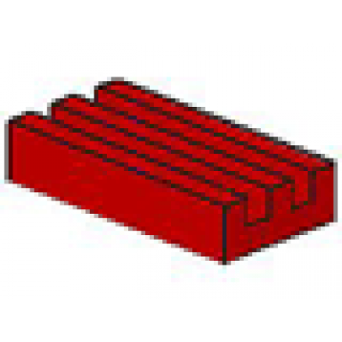 red tile modified 1 x 2 grille undetermined type