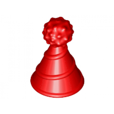 red minifigure hat with small pin party hat