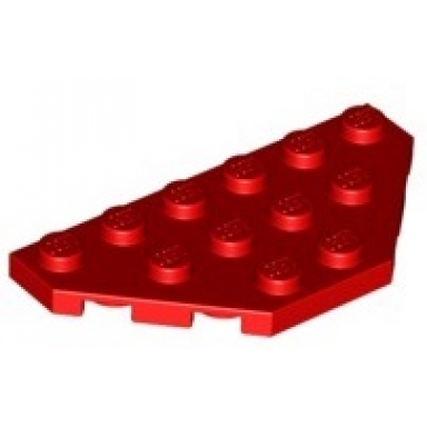 red wedge plate 3 x 6 cut corners