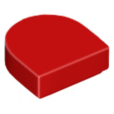 red tile round 1 x 1 half circle extended
