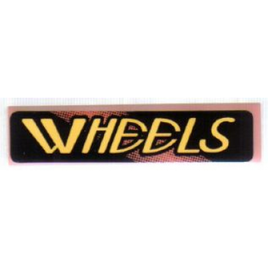 red tile 1 x 4 with yellow wheels on black and red pattern model left side sticker - set 8219