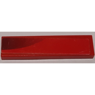 red tile 1 x 4 with black air intake on red background pattern model right side sticker - set 8143
