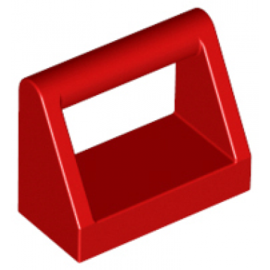 red tile modified 1 x 2 with bar handle