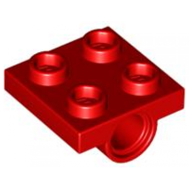 red plate modified 2 x 2 with pin hole