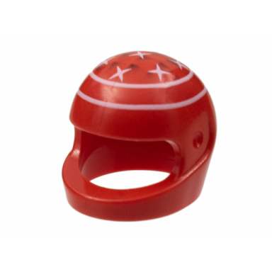 red minifigure headgear helmet motorcycle standard with ferrari m schumacher pattern