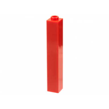 red brick 1 x 1 x 5 - hollow stud
