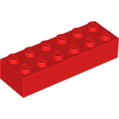 red brick 2 x 6