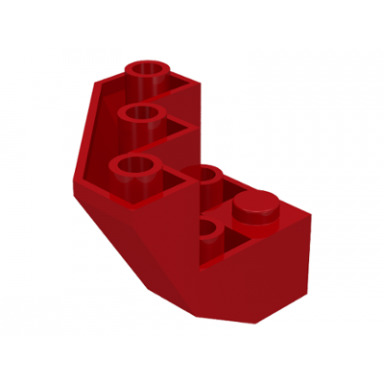 red brick modified facet 3 x 3 x 2 bottom
