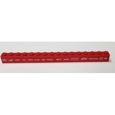 red brick 1 x 16 with ngk spark plugs puma skf iir mahle brembo magnetti marelli mubadala abu dhabi and acer pattern stickers - set 8185