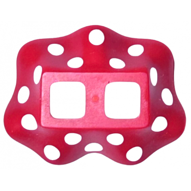 red minifigure skirt plastic with large white polka dots pattern minnie mouse