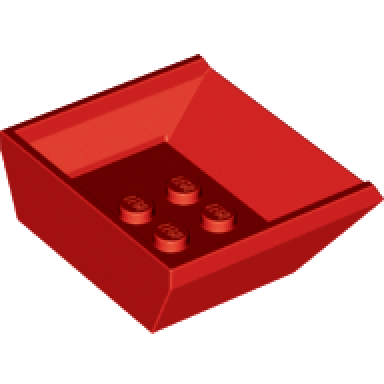 red vehicle tipper bed small