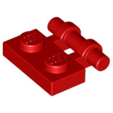 red plate modified 1 x 2 with bar handle on side - free ends