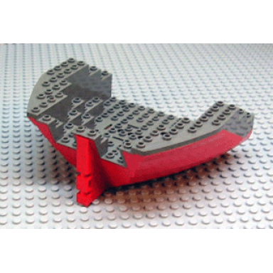 red boat hull large stern 14 x 16 x 5 1 3 with dark gray top 2558 2559