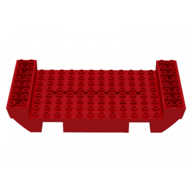 red boat hull large middle 8 x 16 x 2 1 3 with 8 or 9 holes