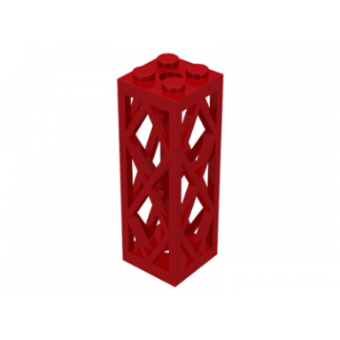red support 2 x 2 x 5 lattice pillar