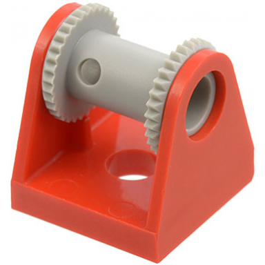 red string reel 2 x 2 holder with light gray drum 2584 2585