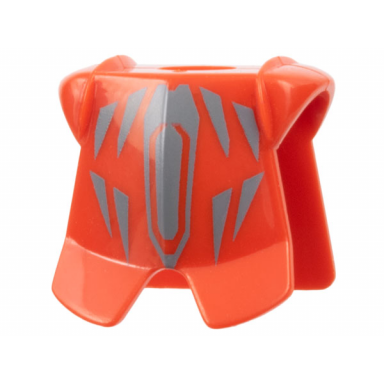 red minifigure armor breastplate with leg protection with santis geometric pattern