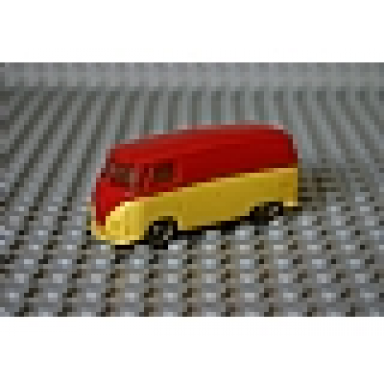 red ho scale vw van with yellow base