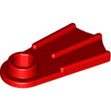 red minifigure footgear flipper