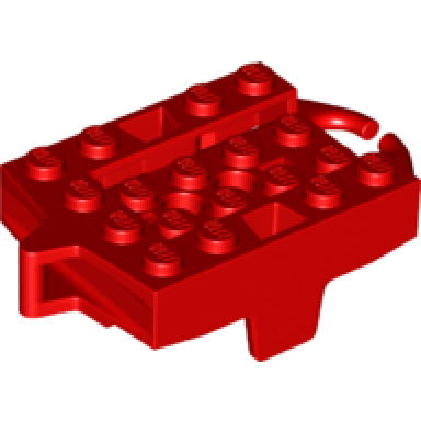 red vehicle base 4 x 5 roller coaster car