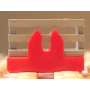 red magnet holder tile 2 x 2 - tall arms with deep notch