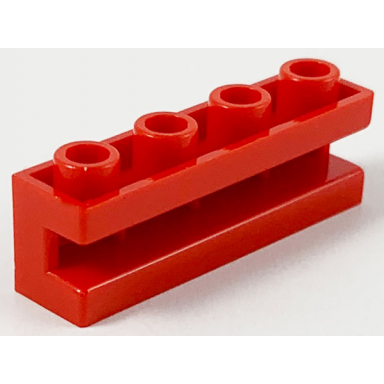 red brick modified 1 x 4 with channel