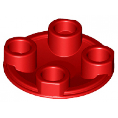 red plate round 2 x 2 with rounded bottom boat stud