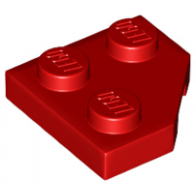 red wedge plate 2 x 2 cut corner