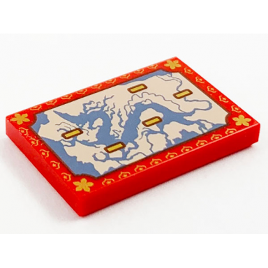 red tile 2 x 3 with kumandra map pattern