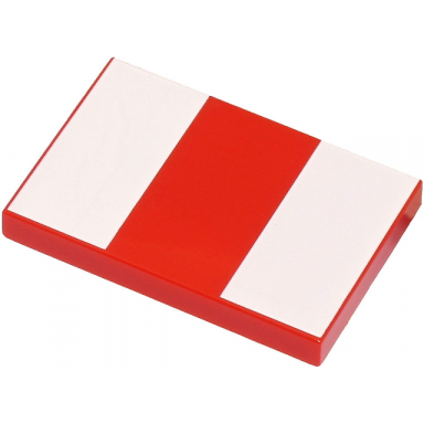 red tile 2 x 3 with 2 white rectangles pattern