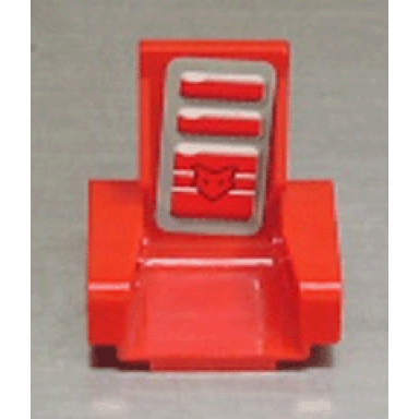 technic seat 3 x 2 base with red mask and cushions on gray pattern sticker - set 8226