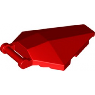 red windscreen 6 x 4 x 1 hexagonal with bar handle