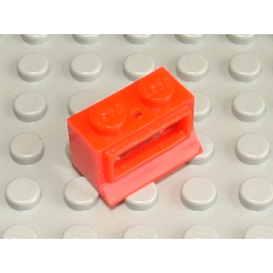 red window 1 x 2 x 1 with extended lip and solid studs with fixed glass