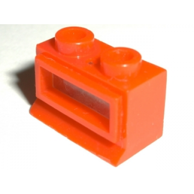 window 1 x 2 x 1 with extended lip with trans-clear glass