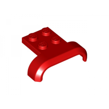 red vehicle mudguard 4 x 3 x 1 with arch curved