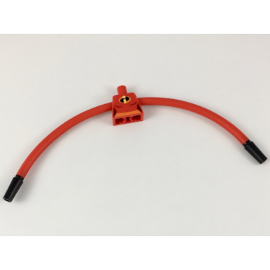torso modified female orange belt and incredibles symbol pattern red long rubber arms with black cuffs pattern