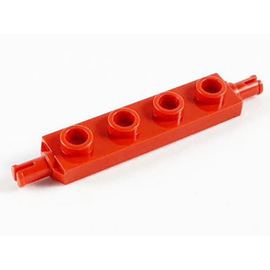 red plate modified 1 x 4 with wheels holder