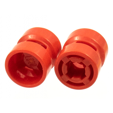 red wheel 8mm d x 9mm for slicks hole notched for wheels holder pin
