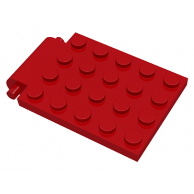 red plate modified 4 x 5 with trap door hinge
