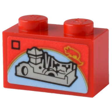 red brick 1 x 2 with lego chinese new year set 80107 spring lantern festival box art pattern sticker - set 80036