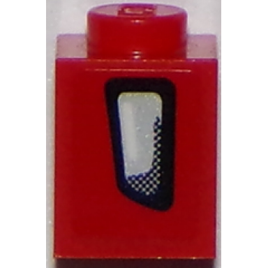 red brick 1 x 1 with camaro air vent fog light pattern model left side sticker - set 75874