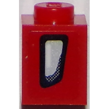 red brick 1 x 1 with camaro air vent fog light pattern model right side sticker - set 75874