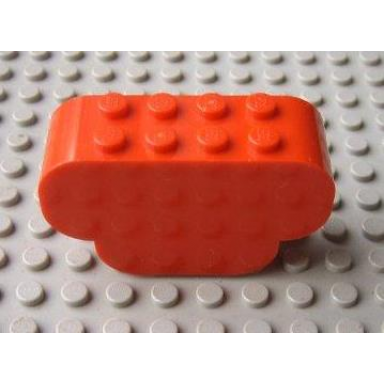 red slope curved 6 x 2 x 3 triple with 8 studs