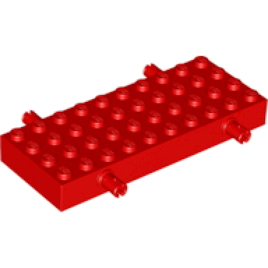 red brick modified 4 x 10 with 4 pins