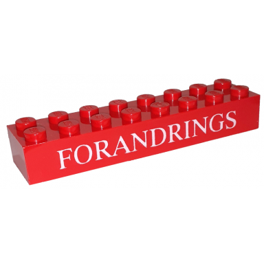 red brick 2 x 8 with white forandrings pattern