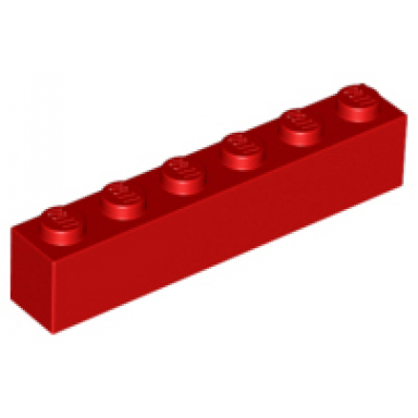 red brick 1 x 6