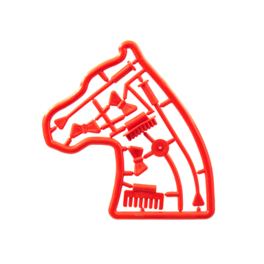 red belville accessories - complete sprue - horse tack