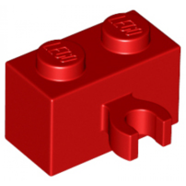 red brick modified 1 x 2 with open o clip thick vertical grip