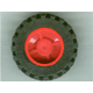 red wheel 18mm d x 14mm with black tire 30.4 x 14 30285 30391